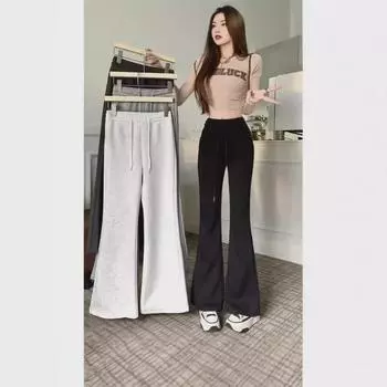 Женские расклешенные штаны для йоги в американском стиле с высокой талией 2024 года