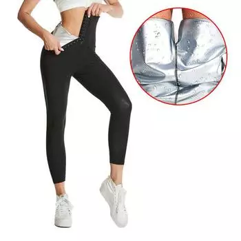 Женские регулируемые корректирующие брюки с высокой талией, леггинсы для живота, потные штормовые брюки