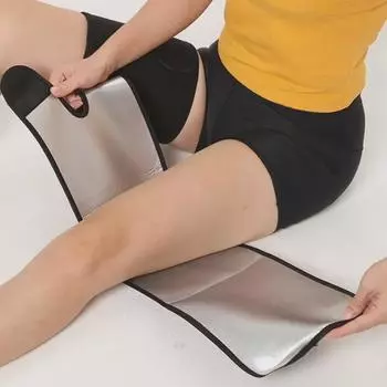 Женские регулируемые леггинсы Sauna Thigh Trimmer - рукава Sweat Belt Shaping One Size (Set) серебряный/чёрный