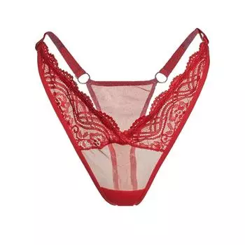 Женские регулируемые стринги для нижнего белья с кружевной отделкой 21684 S/M красный