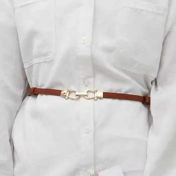 Женские регулируемые тонкие ремни для женщин, облегающие пальто, платья, пояс на талии чёрный