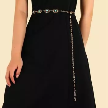 Женские ремни бирюзовые аксессуары для платьев металлический пояс женская цепочка на талию этнический стиль богемные ремни серебряный