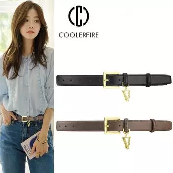 Женские ремни из натуральной кожи, дизайнерский ремень высокого качества для женщин, повседневные универсальные женские регулируемые ремни, брендовый ремень LB2277 95CM чёрный
