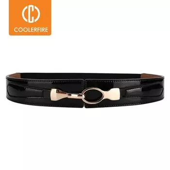 Женские ремни из натуральной кожи, модные яркие широкие пояса, высококачественные ремни с золотой пряжкой для женщин, модные платья LD070 70cm чёрный