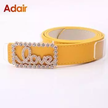 Женские ремни, модные ремни с пряжкой Ins LOVE для женщин, высокое качество, платье, повседневный блестящий женский ремень LB2175 105CM белый