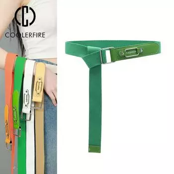 Женские ремни Нейлоновые тактические холщовые модные повседневные дизайнерские тканые ремни Универсальные джинсовые ремни для женщин Сплошной цвет HB2201 120cm белый