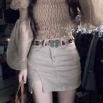 Женские ремни в этническом стиле с деревянными бусинами и стразами, цепочка на талию, плетеный пояс с кисточками в богемном стиле A