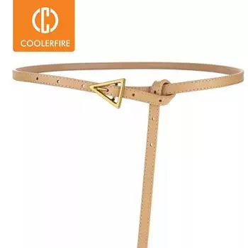 Женские ремни, весна-лето, новое платье, тонкие ремни с треугольной пряжкой для женщин, модный ремешок из натуральной кожи LD066 90cm белый