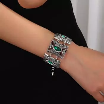 Женские ретро-браслеты в этническом стиле с бриллиантами, богемные универсальные украшения из сплава, аксессуары для путешествий и отпуска