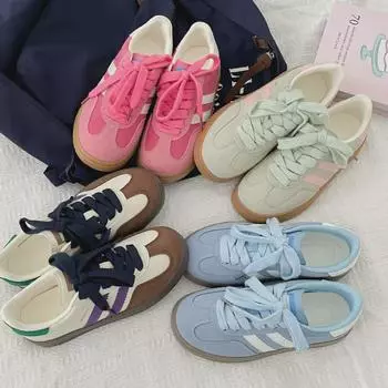 Женские ретро-кроссовки German Trainer 2025 года — летние белые кроссовки в гонконгском стиле для модной повседневной носки 36 светло-синий