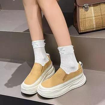 Женские ретро-лоферы из натуральной кожи, женские новые британские универсальные туфли на толстой подошве, женские туфли на плоской подошве, весенние и осенние туфли 35 белый