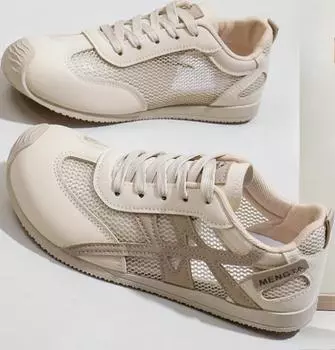 Женские ретро-модные кроссовки, классическая сетчатая резиновая подошва, теннисная обувь, повседневная обувь для бега, катания на коньках, ходьбы 35 белый