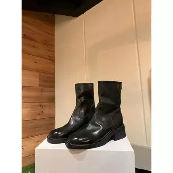 Женские ретро тонкие ботильоны на толстой подошве, увеличивающие рост, из вымытой коровьей кожи, ботильоны-сигареты на толстом каблуке, ботинки Мартин 34