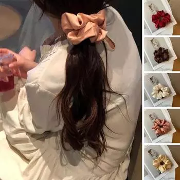 Женские резинки для волос, сплошной цвет, эластичный держатель для волос, элегантные резинки для волос, резинка для волос с хвостиком, резинка для волос для женщин и девочек