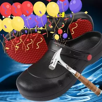 Женские резиновые бахилы нескользящие жиронепроницаемые кухонные туфли для пар мужчин легкие водонепроницаемые большие размеры 35-45 EU:36 чёрный