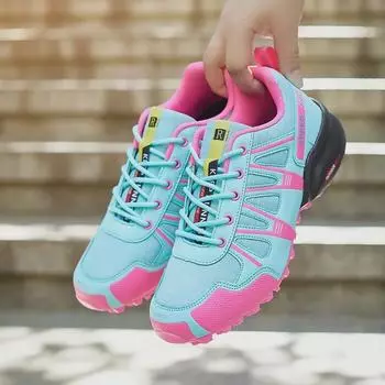 Женские резиновые кроссовки для пешего туризма и велоспорта Cross-Border Outdoor — большой размер, износостойкие, Solomon Sports Leisure 42 фиолетовый/серый