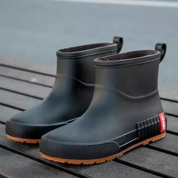 Женские резиновые сапоги, водонепроницаемые сапоги высокого качества, водонепроницаемая обувь, женские резиновые резиновые сапоги, садовые галоши, нескользящие сапоги 2024 36 чёрный