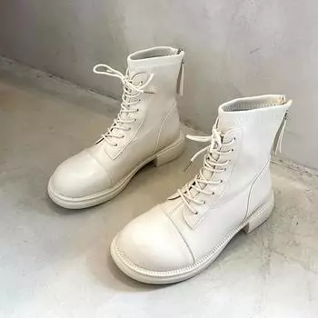 Женские резиновые сапоги зимняя обувь с круглым носком сапоги на молнии женские дождевые сапоги средней длины до середины голени осенние низкие женские квадратные сапоги 35