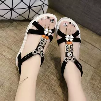 Женские римские сандалии Летняя обувь для женщин Босоножки на платформе Роскошные дизайнерские туфли Гладиаторские сандалии Женские нескользящие пляжные туфли 35 бежевый