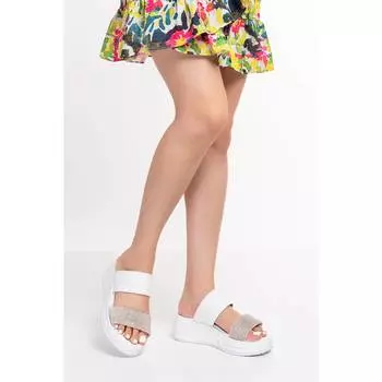 Женские роскошные белые сандалии из натуральной кожи Diva с камнями, удобные повседневные легкие стильные качественные сандалии