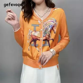 Женские роскошные дизайнерские куртки Harajuku Chic Elegant Single Breasted Cardigan Jackets Autumn Korean Fashion V Neck Long Sleeve Slim Coats L зелёный