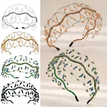 Женские роскошные хрустальные бусины свадебные повязки на голову роскошные королевские короны тиары коронованные головные уборы жемчужные свадебные аксессуары для волос