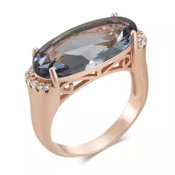 Женские роскошные серые большие циркониевые золотые кольца свадебные вечерние индивидуальные украшения овальные геометрические кольца аксессуары 8 серый