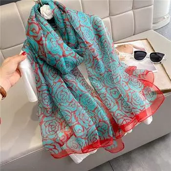 Женские роскошные шелковые пляжные палантины с принтом Pashmina Bufannda, женские летние дизайнерские повязки на голову, хиджаб, шаль, накидки Echarpe бежевый