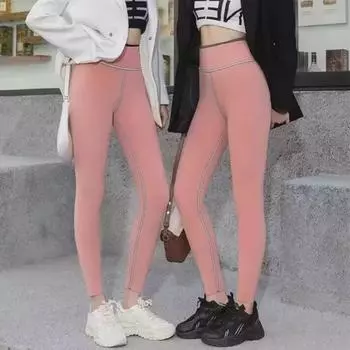 Женские розовые бархатные толстые брюки Shark Barbie - облегающий крой, без заниженной линии шагового шва, теплые зимние леггинсы L for 96-115 jin чёрный