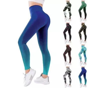 Женские розовые леггинсы в форме сердца с принтом, эластичные леггинсы для йоги, фитнес-бег, тренажерный зал, спортивные активные брюки XS синий