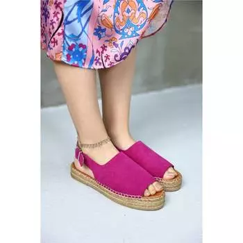 Женские розовые замшевые эспадрильи Arya из натуральной кожи Комфортные повседневные качественные стильные легкие сандалии