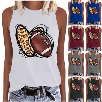 Женские рубашки без рукавов с принтом, пуловеры, футболки с круглым вырезом XXL чёрный