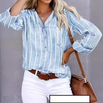 Женские рубашки большого размера, модные повседневные свободные рубашки в полоску, женские осенние мягкие винтажные блузки, элегантные молодежные женские S белый