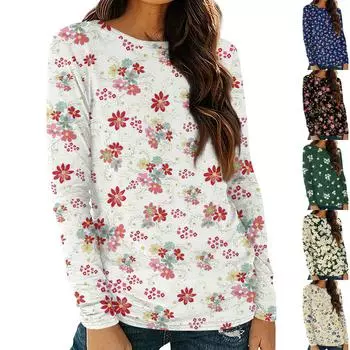 Женские рубашки с длинным рукавом и круглым вырезом, базовая футболка, повседневный топ, осенняя модная туника, облегающие футболки M синий