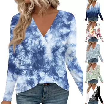 Женские рубашки с длинным рукавом и V-образным вырезом, нарядные повседневные топы, модные свободные туники, топы, блузки S белый
