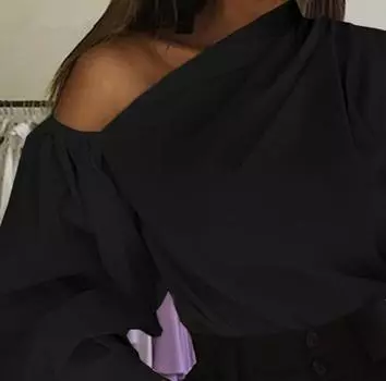 Женские рубашки с длинным рукавом, лето-весна, однотонные сексуальные стильные блузки с открытыми плечами, повседневные свободные топы больших размеров, элегантный OL S