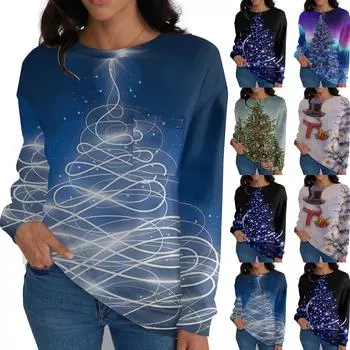 Женские рубашки с длинным рукавом, топы свободного покроя с круглым вырезом, повседневные осенние модные футболки, блузки с карманами, одежда M