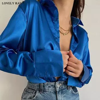 Женские рубашки с пятнами, топ с отложным воротником и длинными рукавами, офисные женские однобортные рубашки, элегантные повседневные весенне-летние модные S зелёный