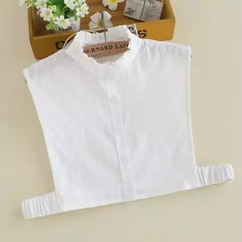 Женские рубашки универсальные вышитые полоски хлопок поддельный воротник поддельный воротник поддельный воротник рубашка поддельный воротник для женщин B278B279