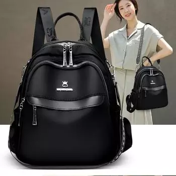 Женские рюкзаки большой вместимости из нейлона, дорожный рюкзак, однотонный, высокого качества, для женщин и девочек, роскошный дизайнер