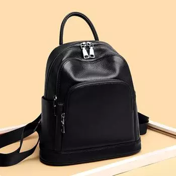 Женские рюкзаки из натуральной кожи Водонепроницаемый рюкзак большой вместимости Модные сумки для девочек
