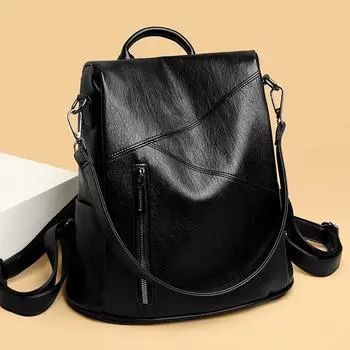 Женские рюкзаки с прочным клапаном, высококачественные сумки, большая вместимость, внутреннее отделение, мягкая спинка, застежка, модные