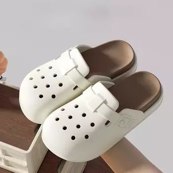 Женские сабо с поддержкой свода стопы Садовая обувь Пляжные тапочки без застежек Летние мюли Легкие сандалии с закрытым носком Быстросохнущая женская обувь для купания 35/36