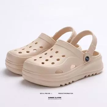 Женские сабо с поддержкой свода стопы Садовая обувь Пляжные тапочки без застежек Летние мюли Легкие сандалии с закрытым носком Быстросохнущая женская обувь для купания 36-37 чёрный