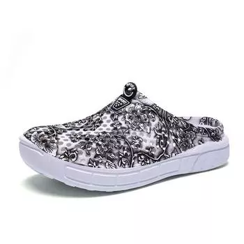 Женские садовые сабо, повседневные тапочки, летние быстросохнущие нескользящие дышащие пляжные сандалии, женская обувь с отверстиями 42 синий