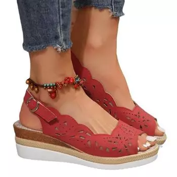 Женские сандалии 2024 года, летняя женская обувь для отдыха на пляже, женская повседневная обувь на платформе, женская обувь для мамочек Sandalias Mujer 36 чёрный