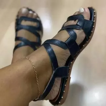 Женские сандалии 2024 года, новые летние сандалии-гладиаторы, плоская обувь для женщин в римском стиле, летняя женская обувь на плоской подошве для женщин, летняя обувь 35 флуоресцентный зеленый