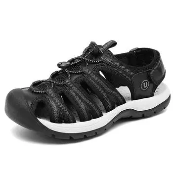 Женские сандалии Amazon на танкетке, большого размера, повседневные пляжные туфли, женские уличные нескользящие сандалии для пешего туризма 36