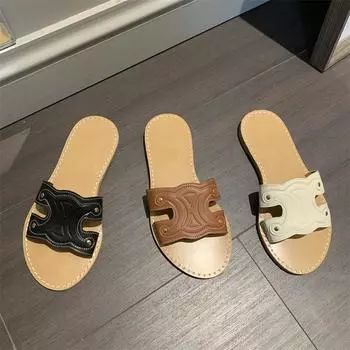 Женские сандалии Arc de Triomphe на плоской подошве с заклепками и ремешками, весна/лето 2023 года для пляжа и активного отдыха 37 коричневый