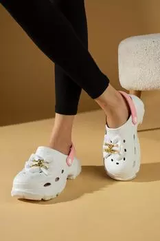 Женские сандалии Eva Comfort с высокой подошвой и лентой DNZ223-24WhitePowder